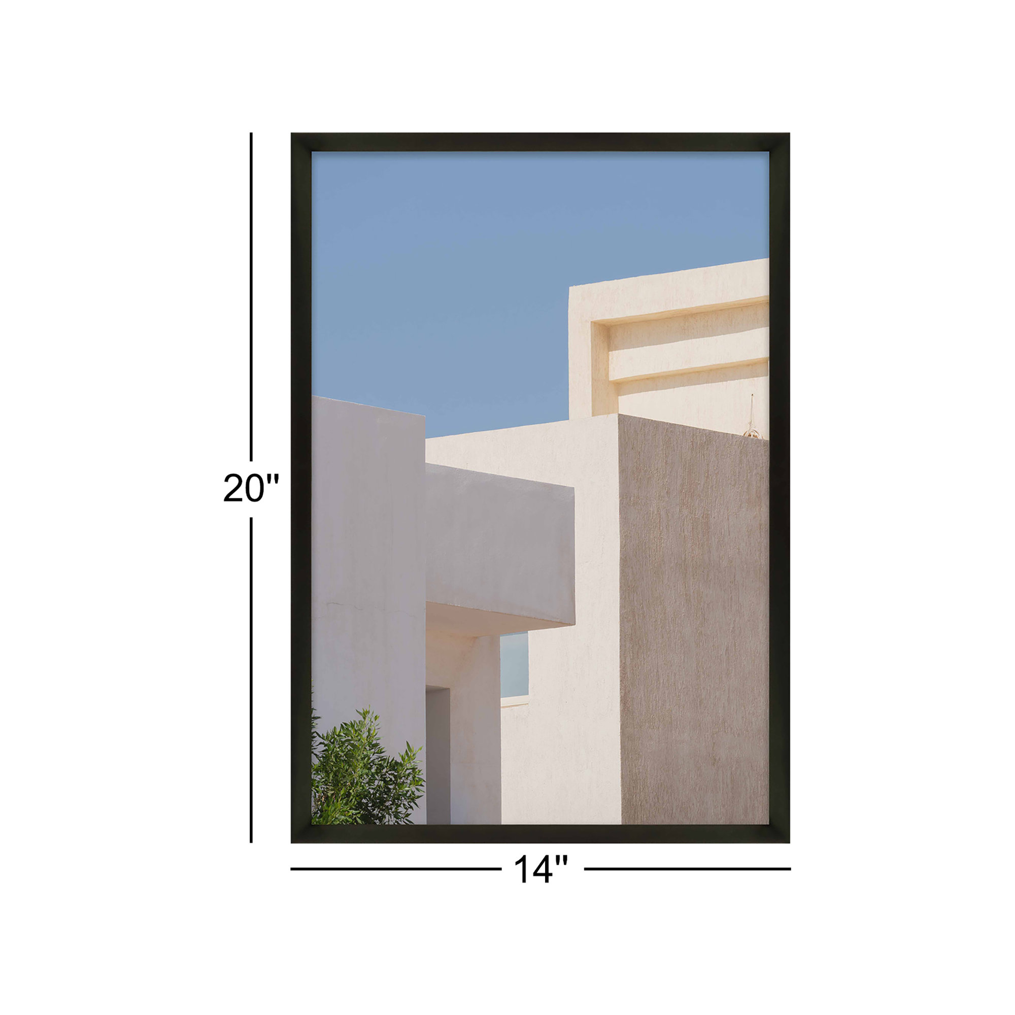 Afternoon in Greece #1 by Svetlana Smirnova - Framed Wall Art, 20" H x 14" W, Black