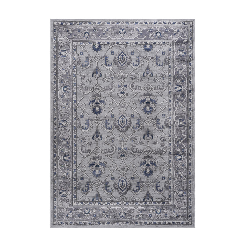 Grey/Blue/Oriental Non-Shedding Living Room Bedroom Dining Home Office Stylish And Stain Resistant Area Rug