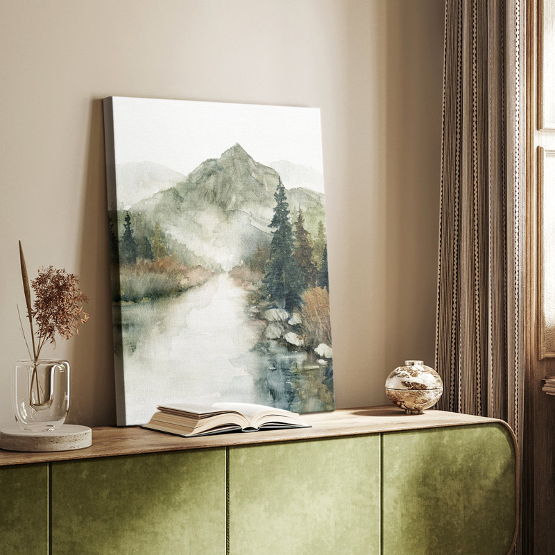 Paysage de récolte dans les bois - galerie Cavas sur mesure, H 12 po x l 8 po
