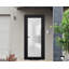 Façade extérieure avant porte en verre givré fibre / verre Manux 8102 noir mat / portes d'entrée commerciales et résidentielles de bureau - l 30 po x H 80 po - droitier-98195742-98195740-98195741