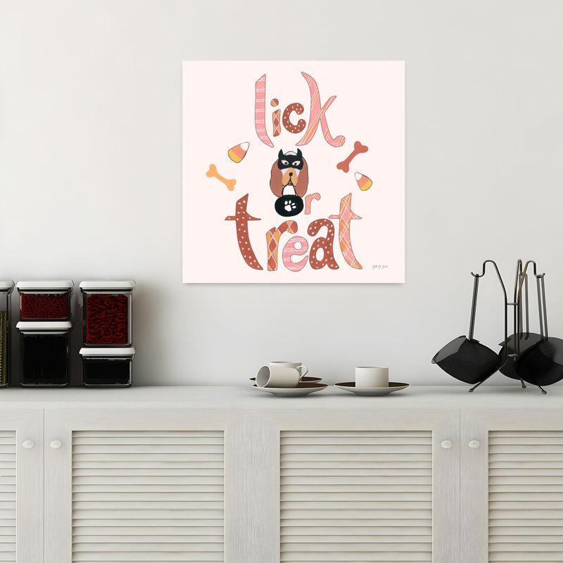 Art contemporain noir «Lécher ou traiter» avec des animaux, H 18 po x l 18 po