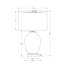 Lighting, h 26 po, lampe de table, abat-jour ivoire / crème, céramique crème, transitionnel-474091505