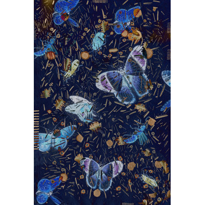 Confetti With Butterflies II - Graphic Art
