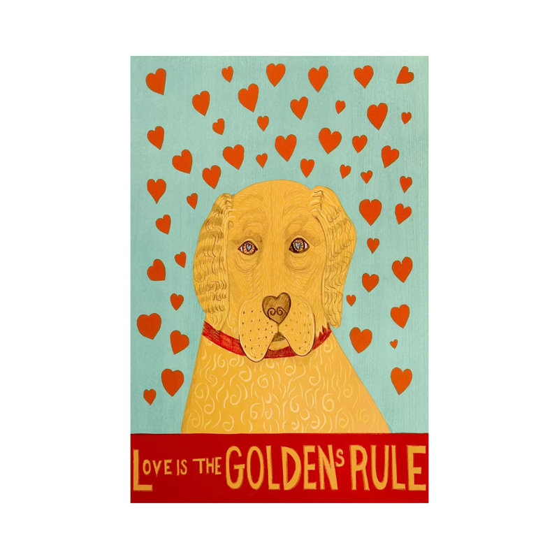 Golden Rule by Stephen Huneck - Wrapped Canvas Print, 101.6 cm H x 66.04 cm W x 1.91 cm D
