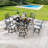 Akshit Square 6 - Person 27.6" Long Bar Height Dining Set with Cushions