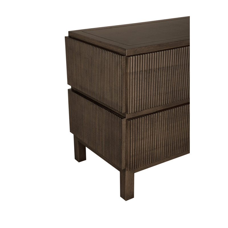Plato 2 - Drawer Nightstand, Greige Walnut