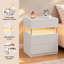 LED Bedside Table Set of 2 with Drawers-1386692348
