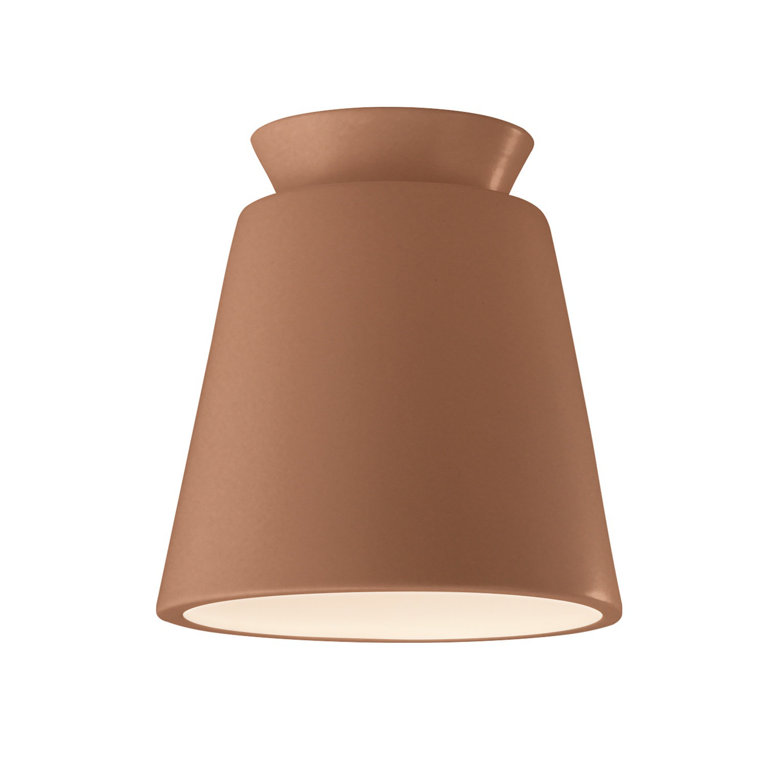 Logan 8" Single Light Flush Mount, Adobe, LED (Integrated)