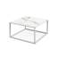 Table basse moderne carrée avec plateau en faux marbre