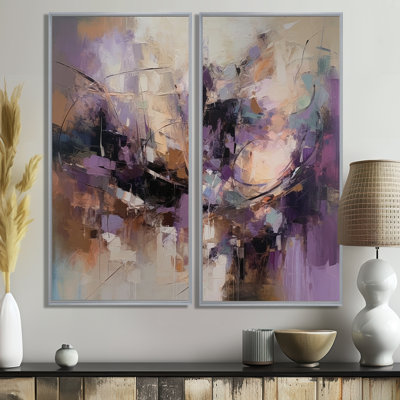 Purple Minimalims Enchantment - Purple Wall Art
