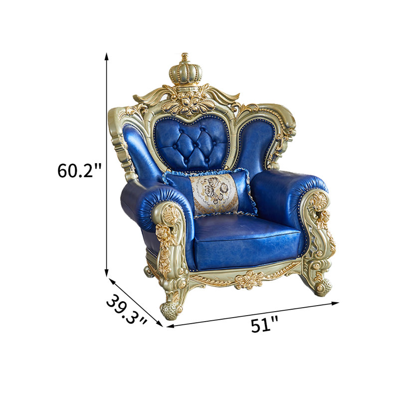 Fauteuil en cuir véritable European Luxury Villa