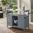 Grey Blue Outdoor Kitchen Island-2075432241