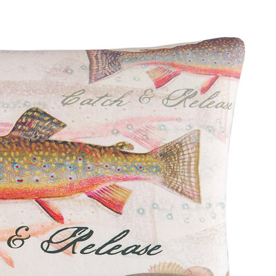Catch & Release Fishing Throw Pillow