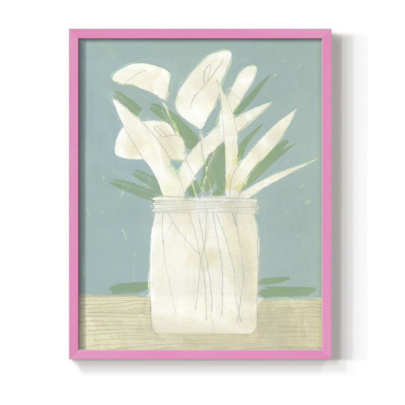 Reproduction encadrée Mute Spring Arrangement IV - bois massif, Rose, H 10 po x l 8 po
