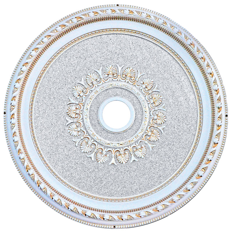 Round Silver Sparkle Center Ceiling Medallion