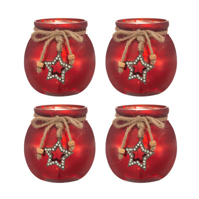 4.1'' H Glass Tabletop Votive Holder
