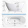 67" Acrylic Freestanding Bathtub Soaking Tubs With Overflow And Pop Up Drain
