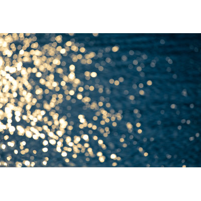 Golden Sparkles On Water by Anzeletti - Wrapped Canvas Print