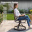 Chaise pivotante rembourrée de qualité supérieure toutes saisons (ensemble de 2)-1533375208
