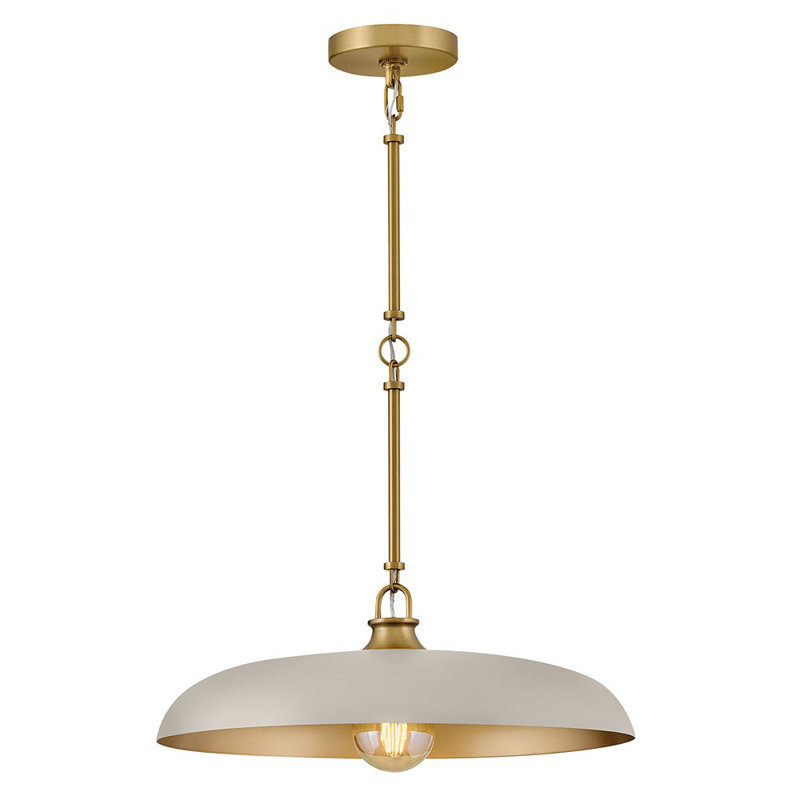 Sadie 1 - Light Steel Chandelier, 6.25" H x 18" W x 18" D, Light Taupe
