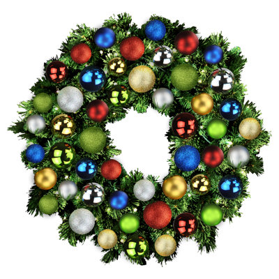 Faux Lighted 48'' Wreath