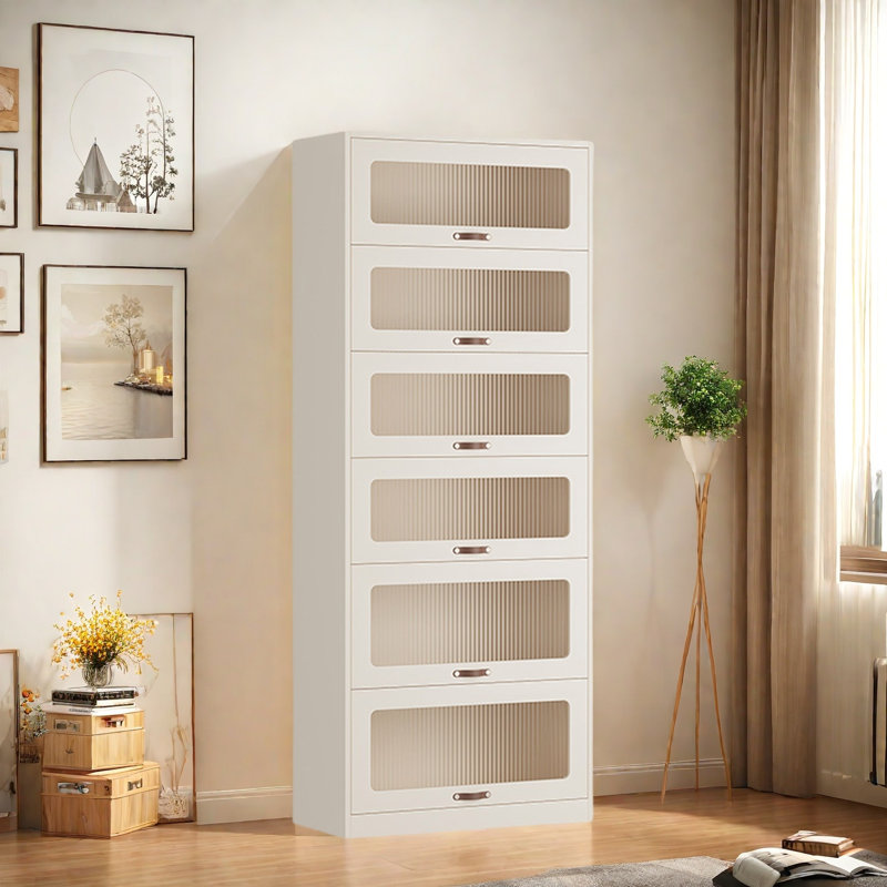 Rabehi, (6 tablettes) H 77,9 po x l 31,4 po x P 13,7 po, Blanc