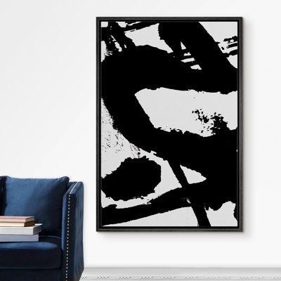 " Wavy Dark Paint Stroke Display "