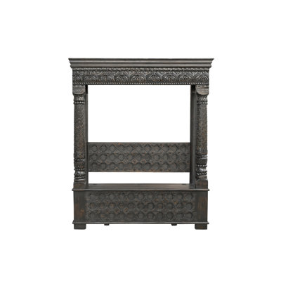 Berlene Carved Solid Wood Hall Tree Bench