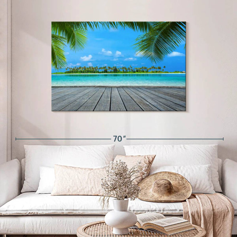 Gillard Maldives, paysage tropical, H 30 po x l 45 po