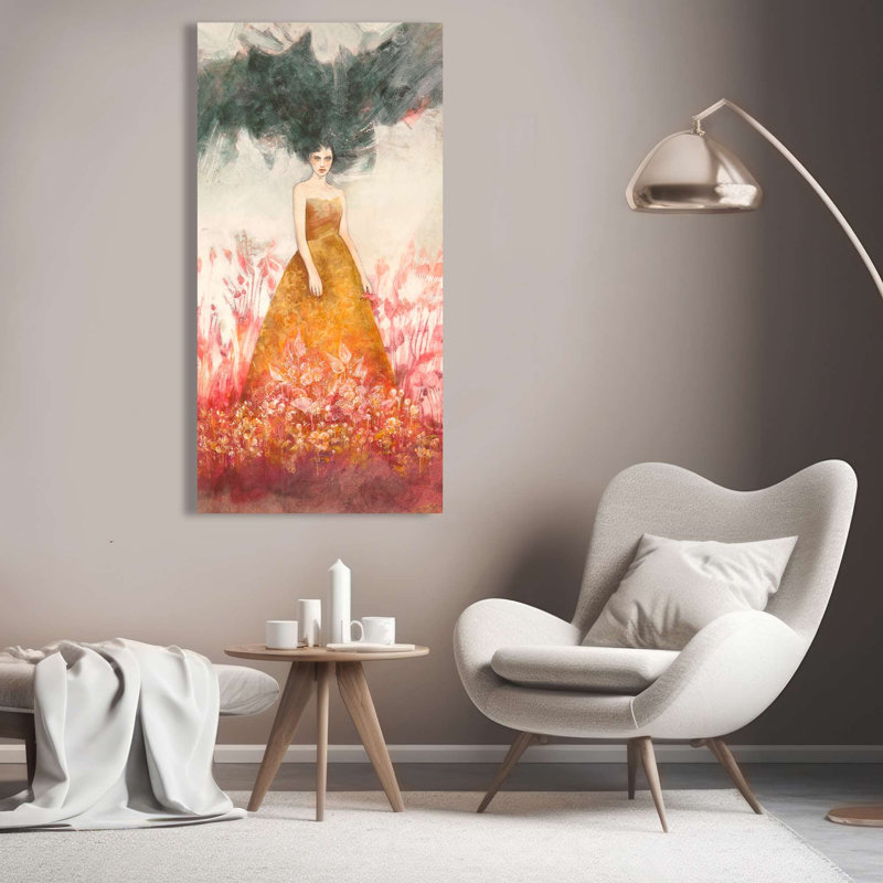 Lady of the Clouds 1 Piece Wrapped Canvas Wall Art, 70cm H x 35cm W x 4cm D