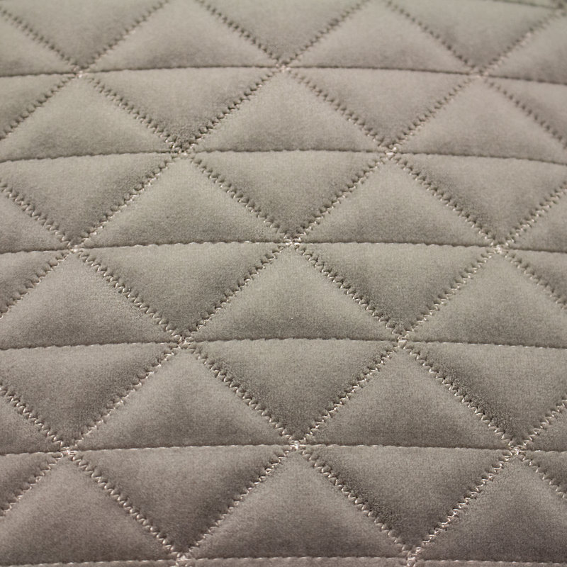Alaray Geometric Square Cushion Cover, Taupe/Charcoal Grey