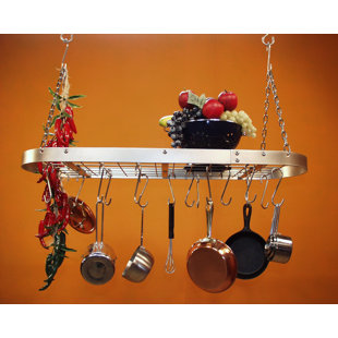 Low Profile Metal Hanging Pot Rack