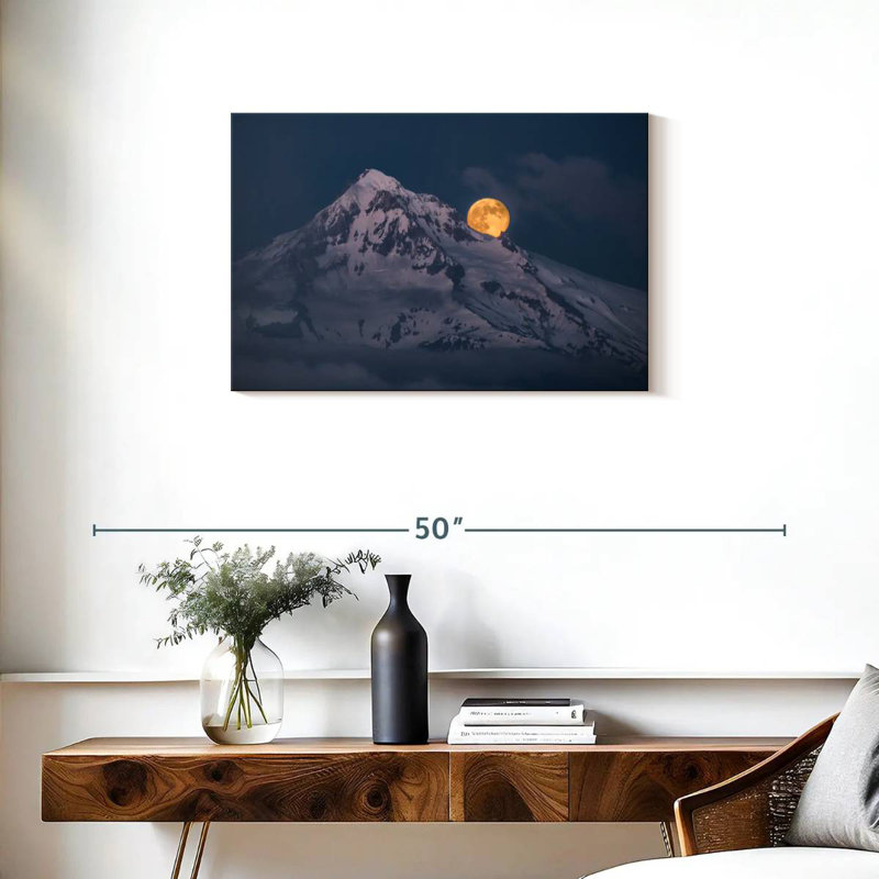 Lever de lune sur le mont Alvord, H 20 po x l 30 po