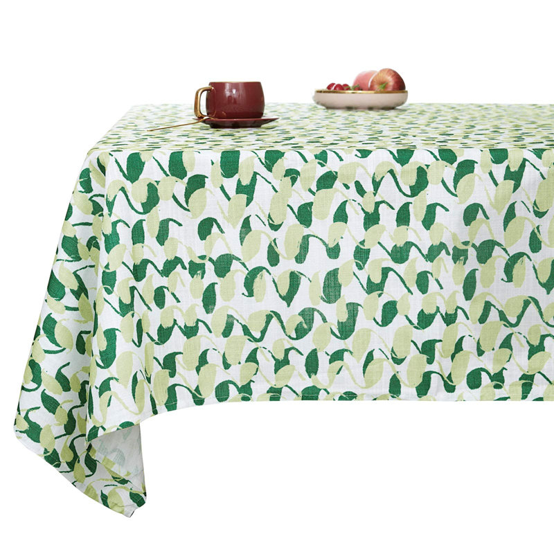 Faux Linen Water and Spill Resistant Tablecloths, Navy Blue, 72'' L x 54'' W