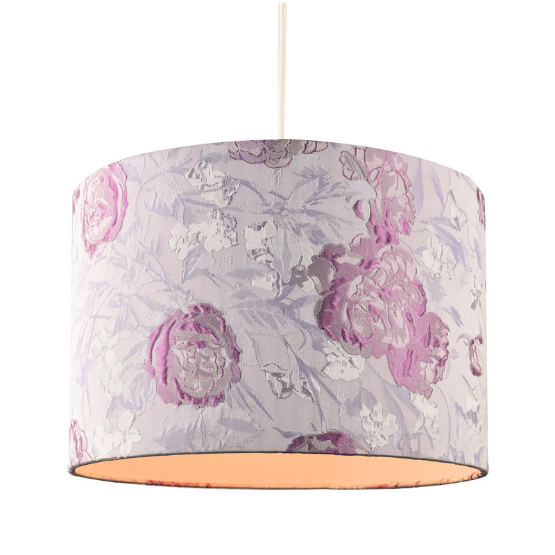 20cm H Cotton Drum Lamp Shade ( No Direct Attachment Method ) in Pink