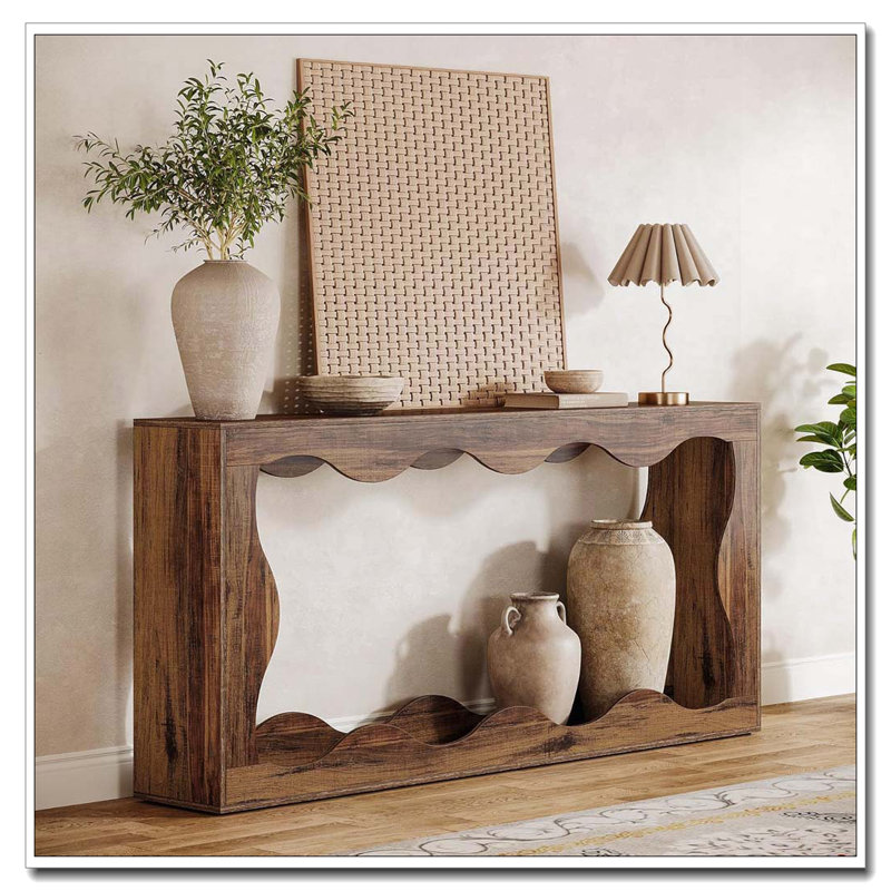 63 "Farmhouse Console Table with Storage
