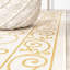 Tapis d'intérieur / extérieur crème / jaune Debbe-1213918137