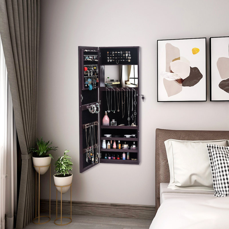 Armoire à bijoux avec miroir Alyciana