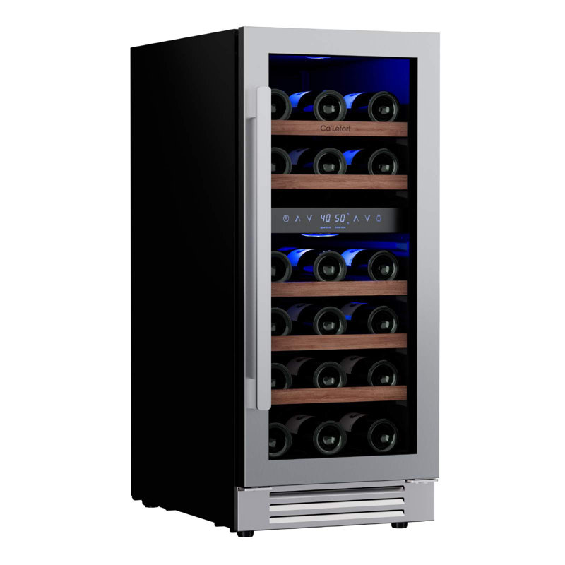 Calefort 15'' Wine Refrigerator 28 Bottle Dual Zone Built-in Wine Cooler