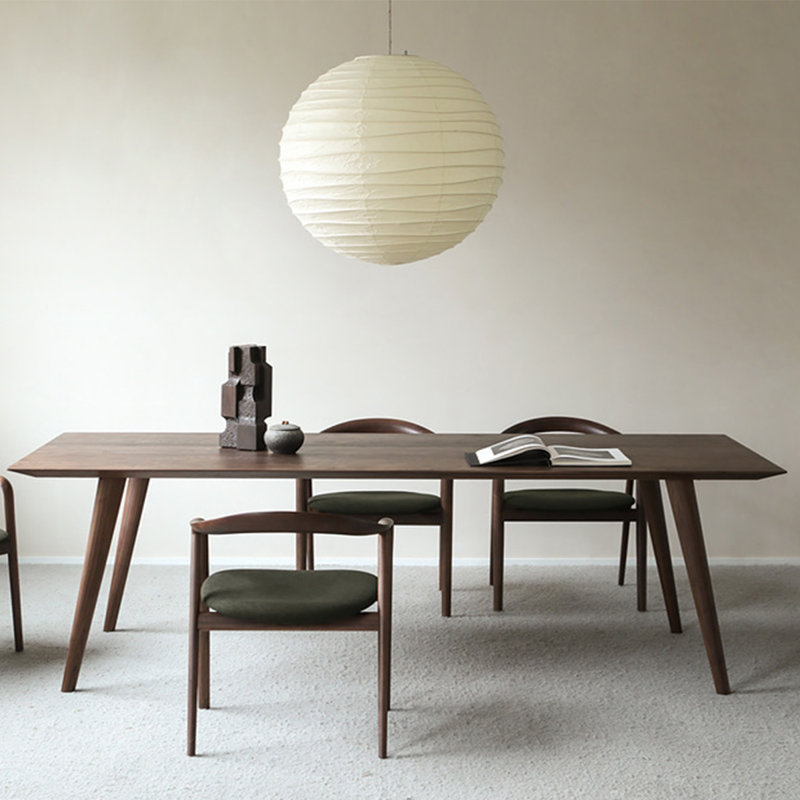 Ash Solid Wood Dining Table, 35.43" W x 86.61" L