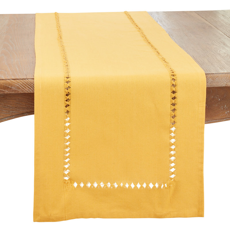 Garbo Rectangular Table Runner, Mustard