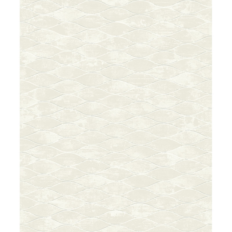 Rouleau de papier peint H 33 pi x l 21 po Balmore, Ivoire ivoire