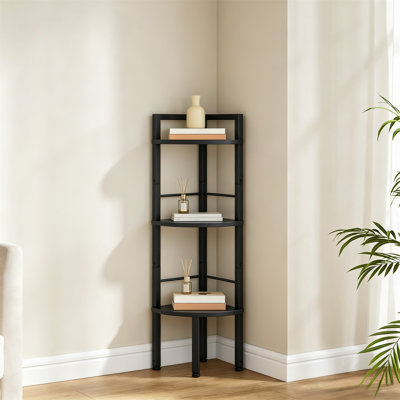 Corner Shelf Unit with Metal Frame