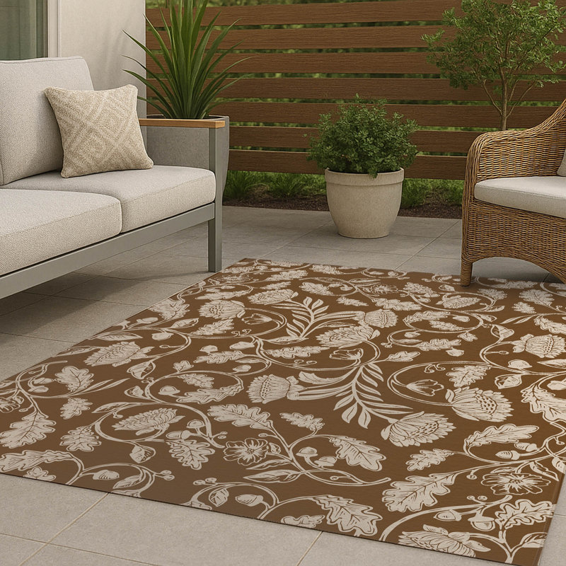 Tapis d'extérieur antidérapant Autumn Vines, Rectangle 4pi x 6 pi