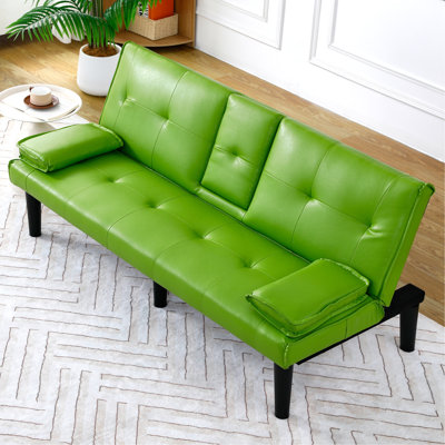 Le canapé-lit multifonctionnel en PVC, avec un design pliable et porte-gobelet, le rend extrêmement pratique pour transformer le salon en chambre d'amis