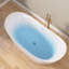 Baignoire de trempage autoportante en acrylique de forme ovale avec trop-plein 63 po Vastwild