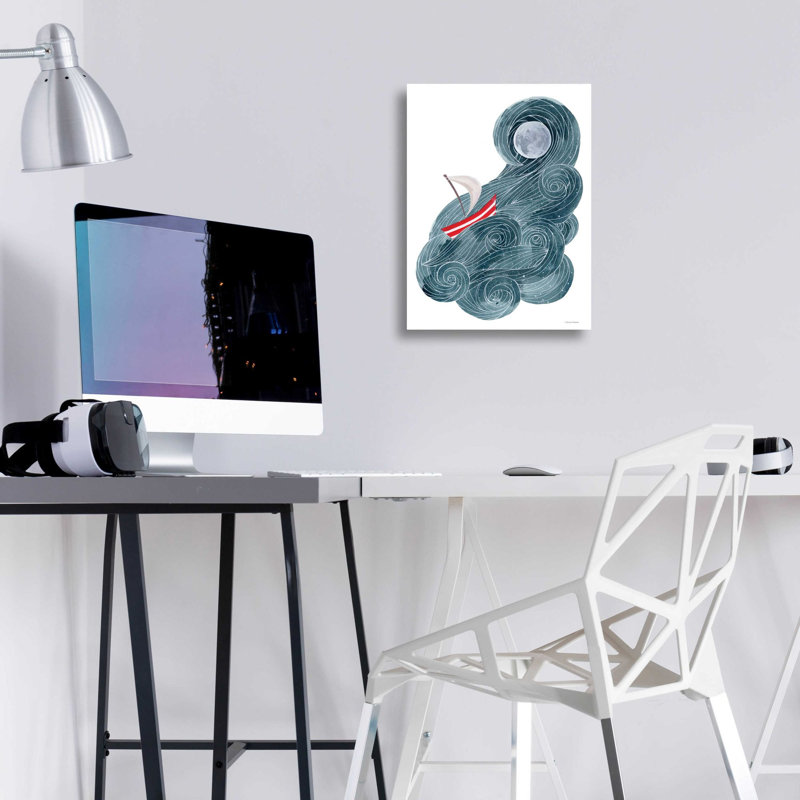«Sailing in Space» par Rachel Nieman, art mural en verre acrylique, H 16 po x l 12 po x P 0,13 po
