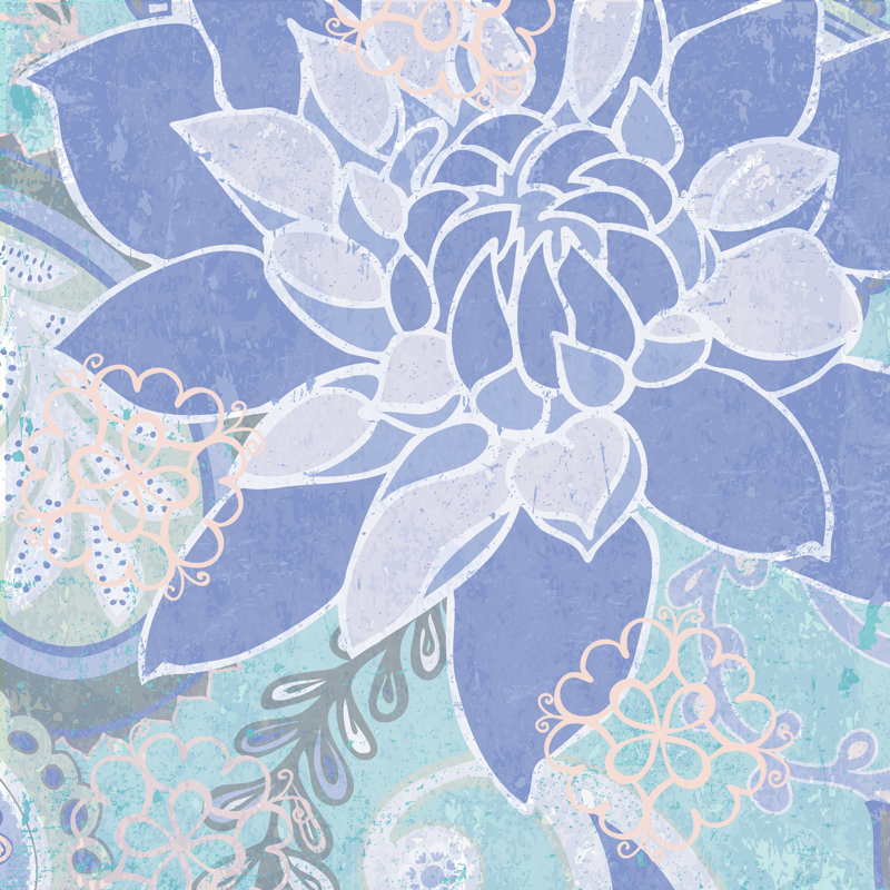 Dancing Daisy II by Leslie Mark - Wrapped Canvas Painting, 30cm H x 30cm W