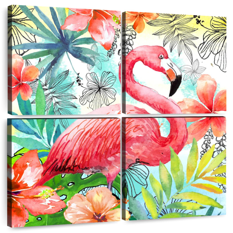 Brampt Pink Flamingo Square, 32" H x 32" W