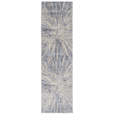 Tapis abstrait bleu / beige Sariya